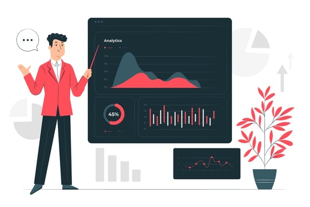 integrasi data ilustrasi merah 4