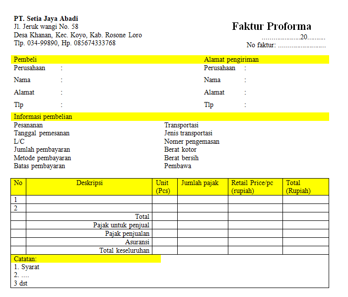 jenis-faktur-proforma