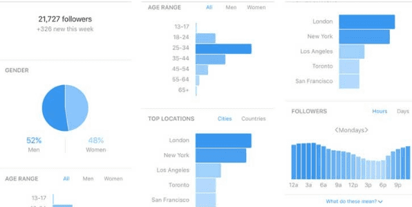 contoh instagram insights buat akun bisnis